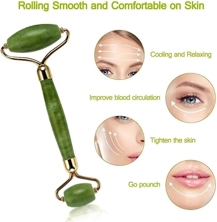 Jade Roller & Gua Sha Set Facial Body Massager