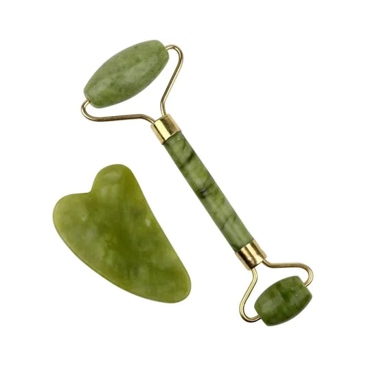 Jade Roller & Gua Sha Set Facial Body Massager